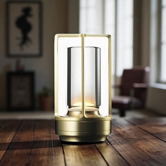 Lampe de Table Rétro Rechargeable Sans Fil en Aluminium et Fer – Éclairage Doux et Chaleureux, Design Vintage 1