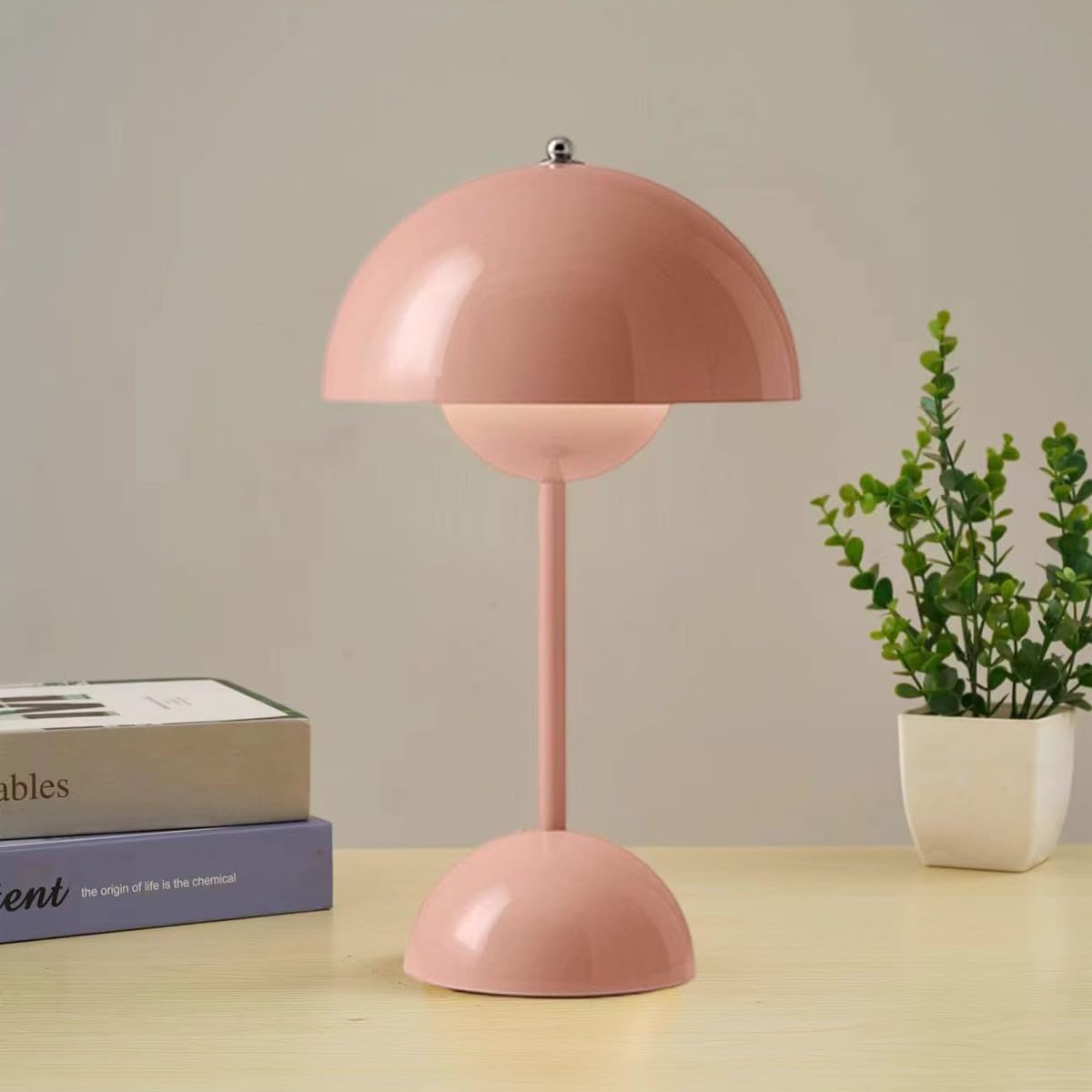 Lampe de Table Scandinave Sans Fil avec Réglage de Luminosité – Design Élégant et Pratique, Acier Inoxydable, Compacte 9